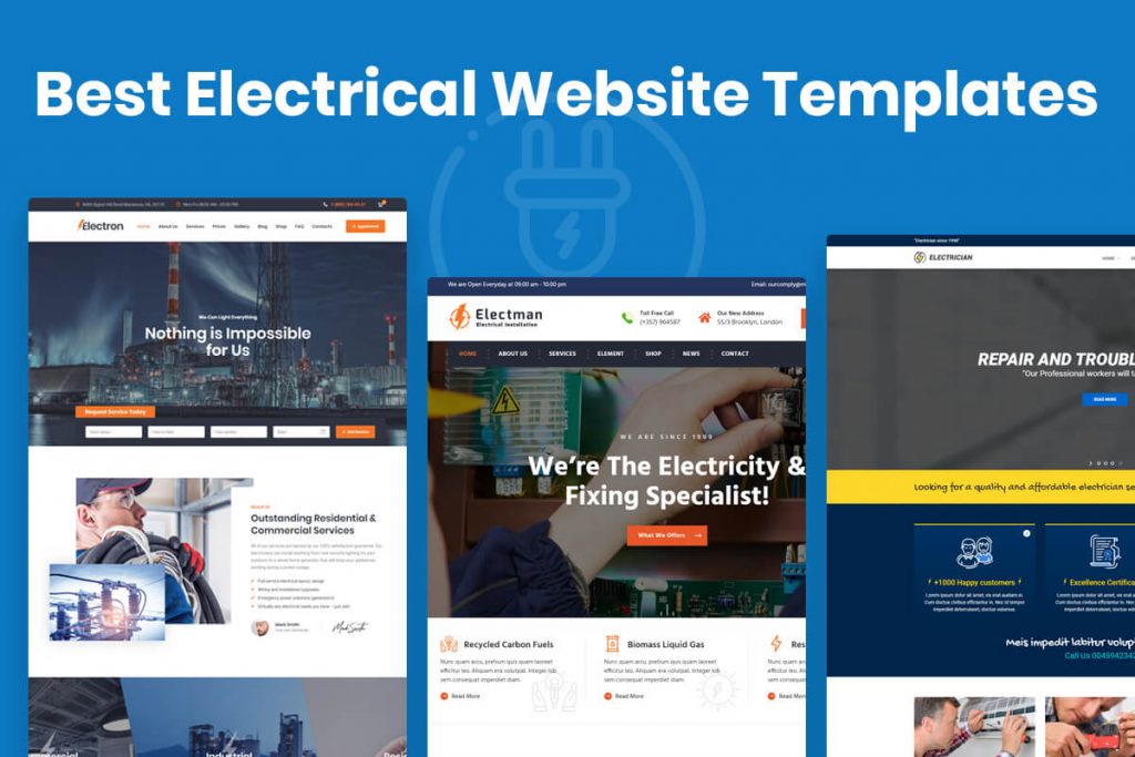 electricians website template