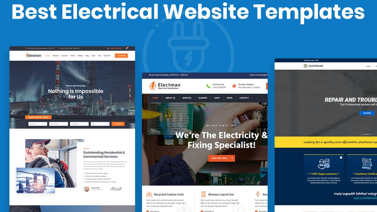 electricians website template